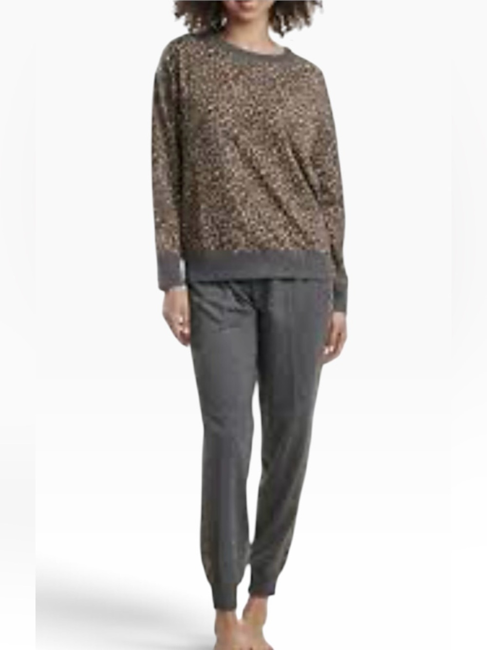 Splendid 2‑Piece Pajama Set NWT | XXL Leopard Top & Jogger Pants Soft Loungewear